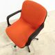 Visitor chair Charles Pollock for Comforto — orange wool, 1970s