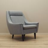 Fauteuil gris, design danois, années 1970, production : Danemark