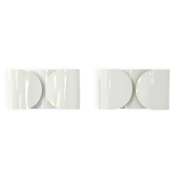 Appliques « Foglio » blanches de Tobia & Afra Scarpa pour Flos, années 1960