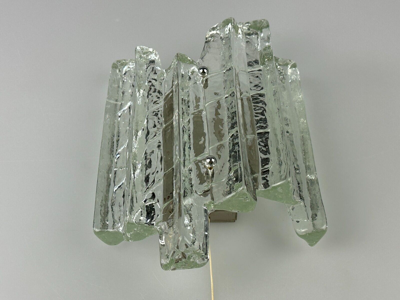 Wall lamp Wall Sconce Fischer Leuchten Germany Ice Glas Design