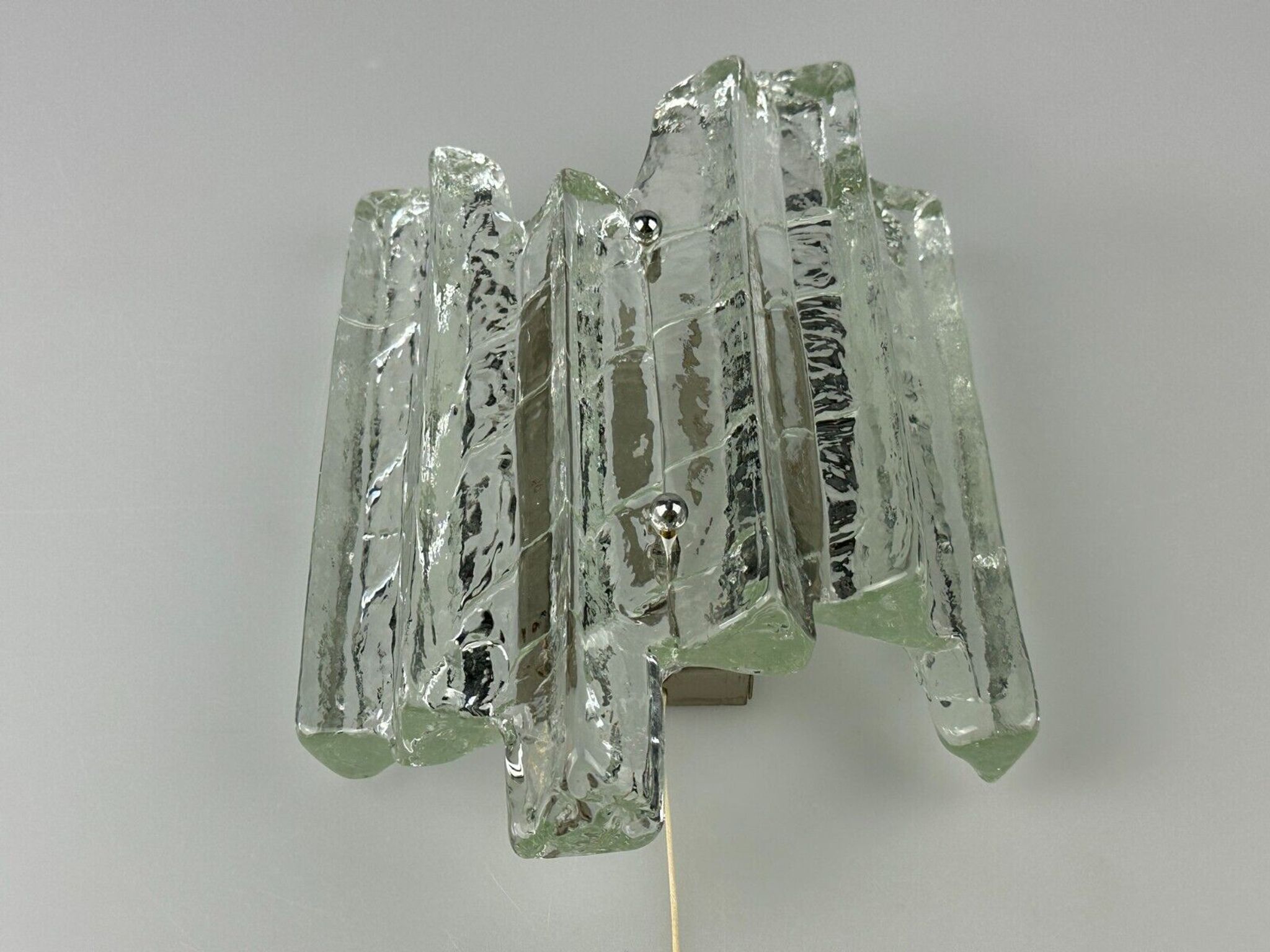 Wall lamp Wall Sconce Fischer Leuchten Germany Ice Glas Design