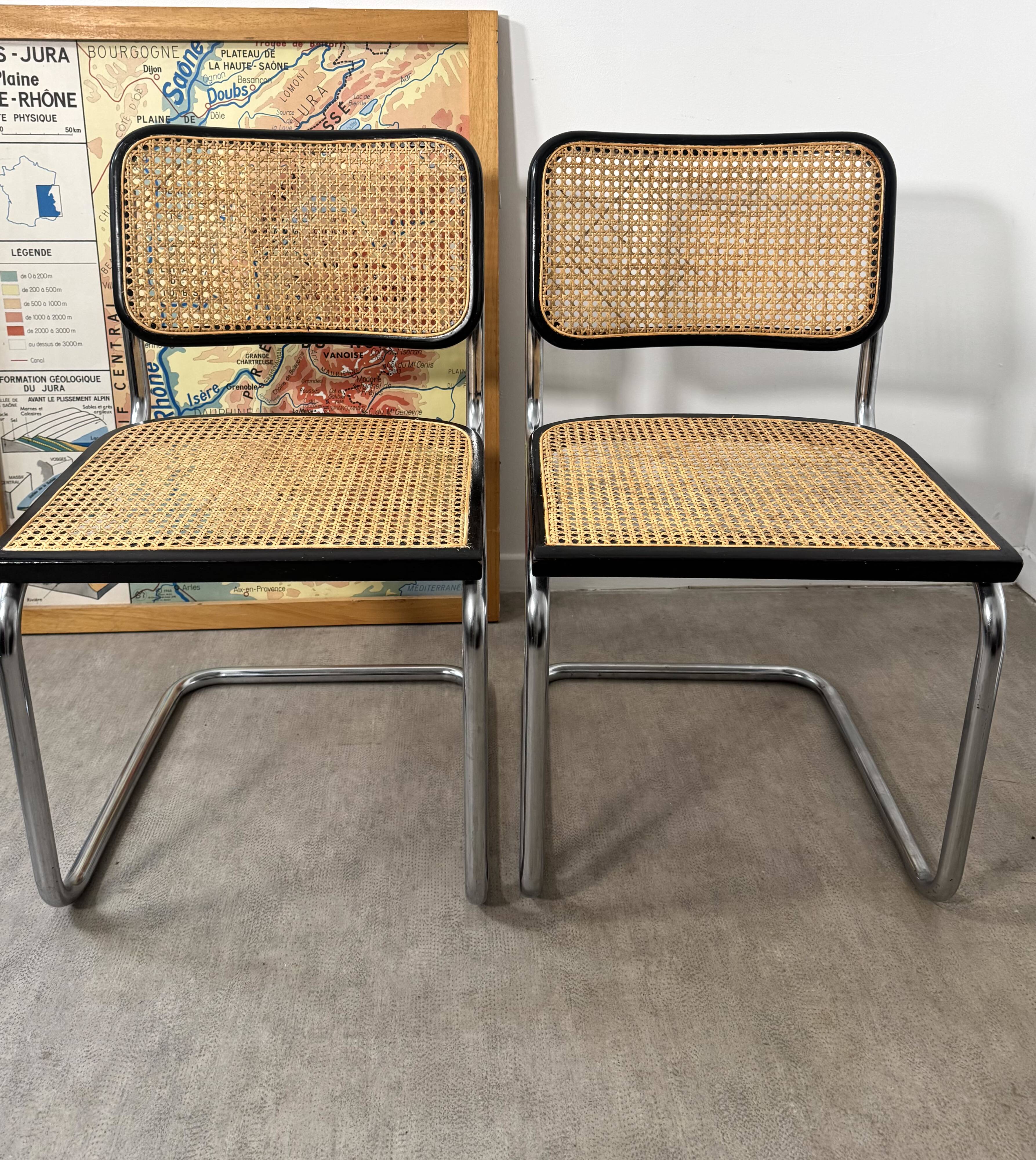 Pair of Marcel Breuer Cesca B32 chairs