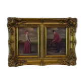 Diptyque couple of old English golfers
