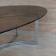 Glass and chrome coffee table from the 1970s.