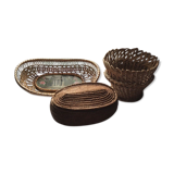 3 vintage baskets