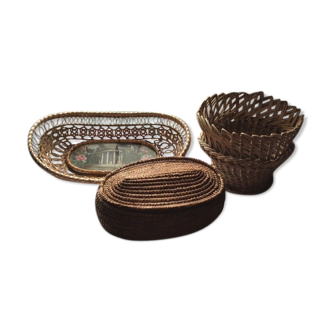 3 vintage baskets