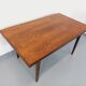 Table à manger style scandinave vintage des années 50 60 en palissandre avec rallonges
