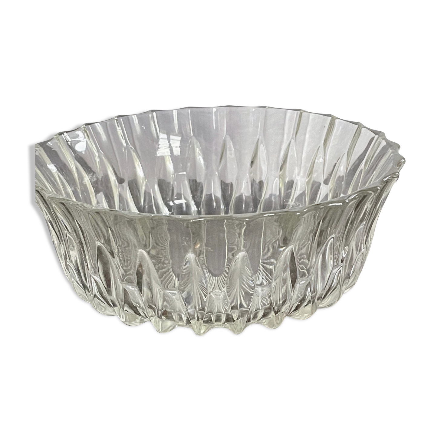 Pressed glass bowl year 70