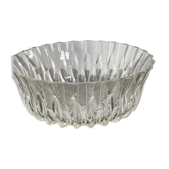 Saladier verre pressé année 70