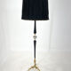 Brass, onyx & ebonized wood floor lamp, italy 1950