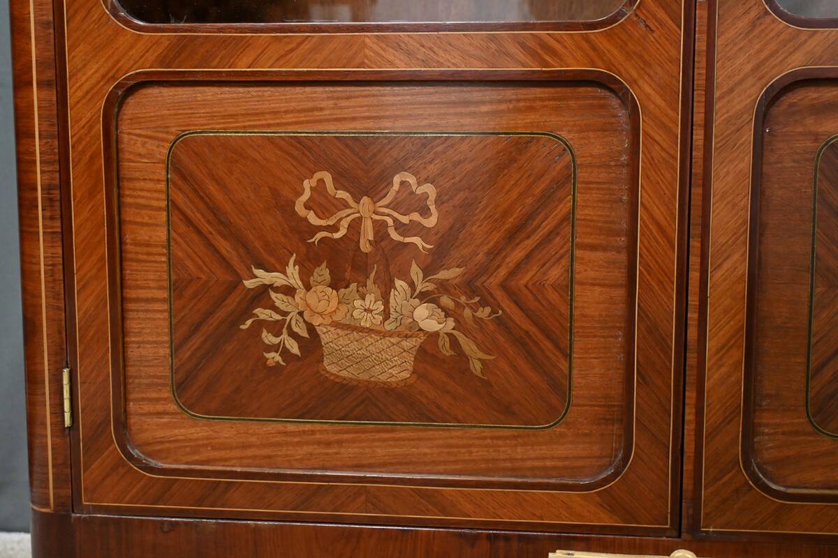 Rosewood and Mahogany Bookcase, Louis XVI Style – Early 20th Century