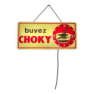 Illuminated advertising sign - clock - Cho