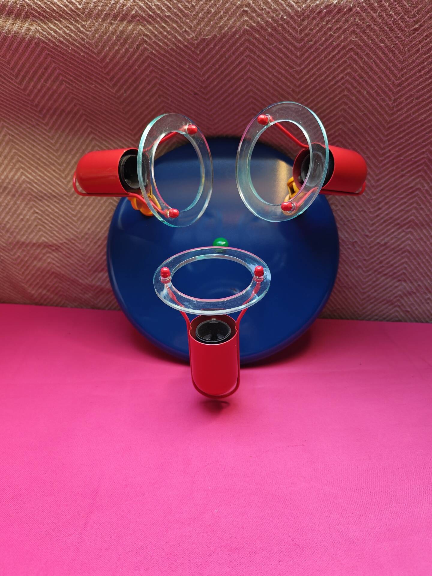 Vintage Ceiling Light "Fischer Leuchten" Multicolour Memphis Style - Year