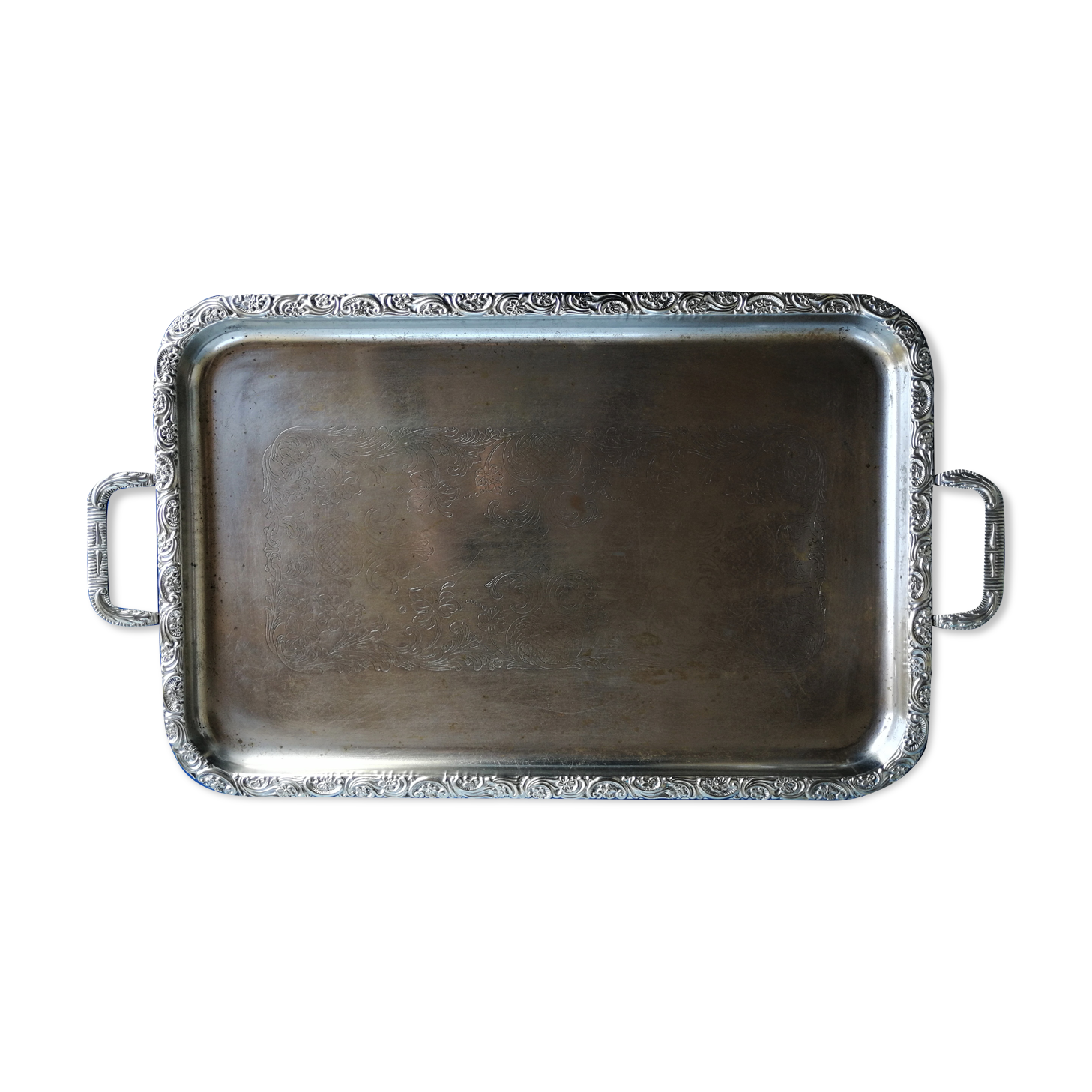 Large silver metal top