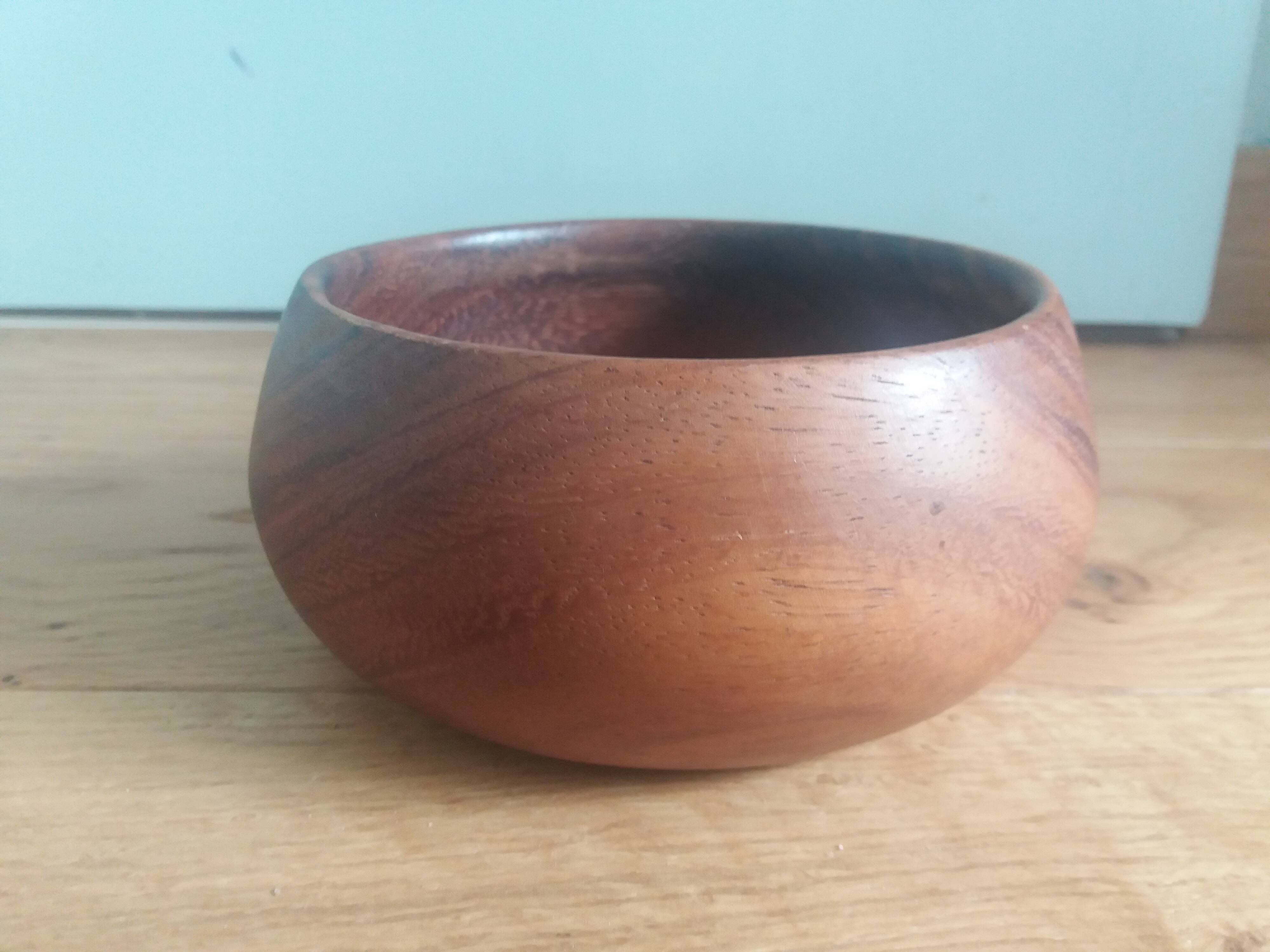 Turned wood bowl
