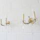 Wall lamps set made of crystal glass