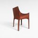 CAB 413 Chair in Cognac Leather by Mario Bellini for Cassina, Italy, 1970s