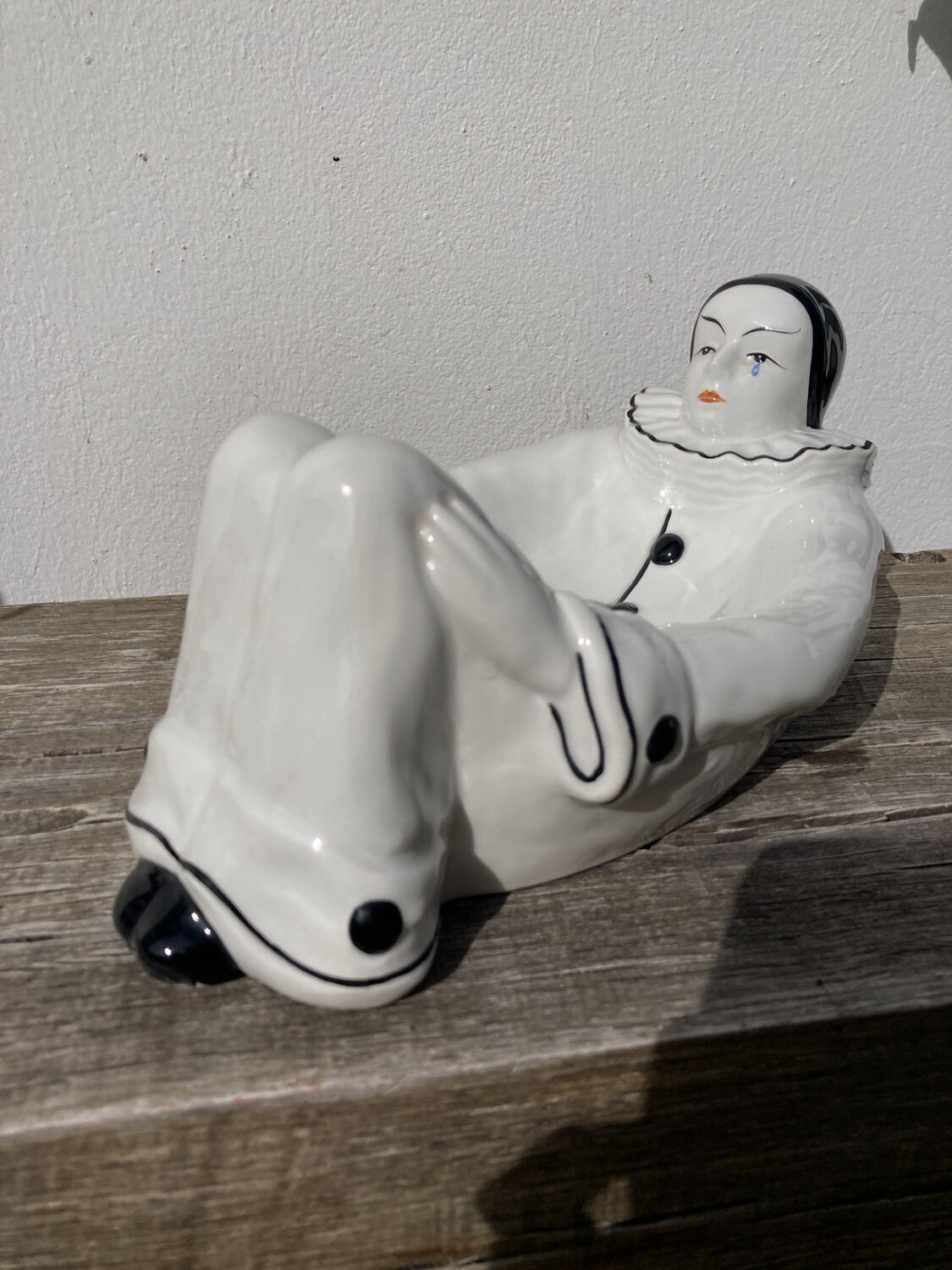White Pierrot ashtray / soap dish / pocket tray