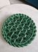 Woven green ceramic trivet in Vallauris style