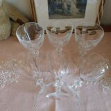 Arques Durand crystal stemmed glasses, Rambouillet model