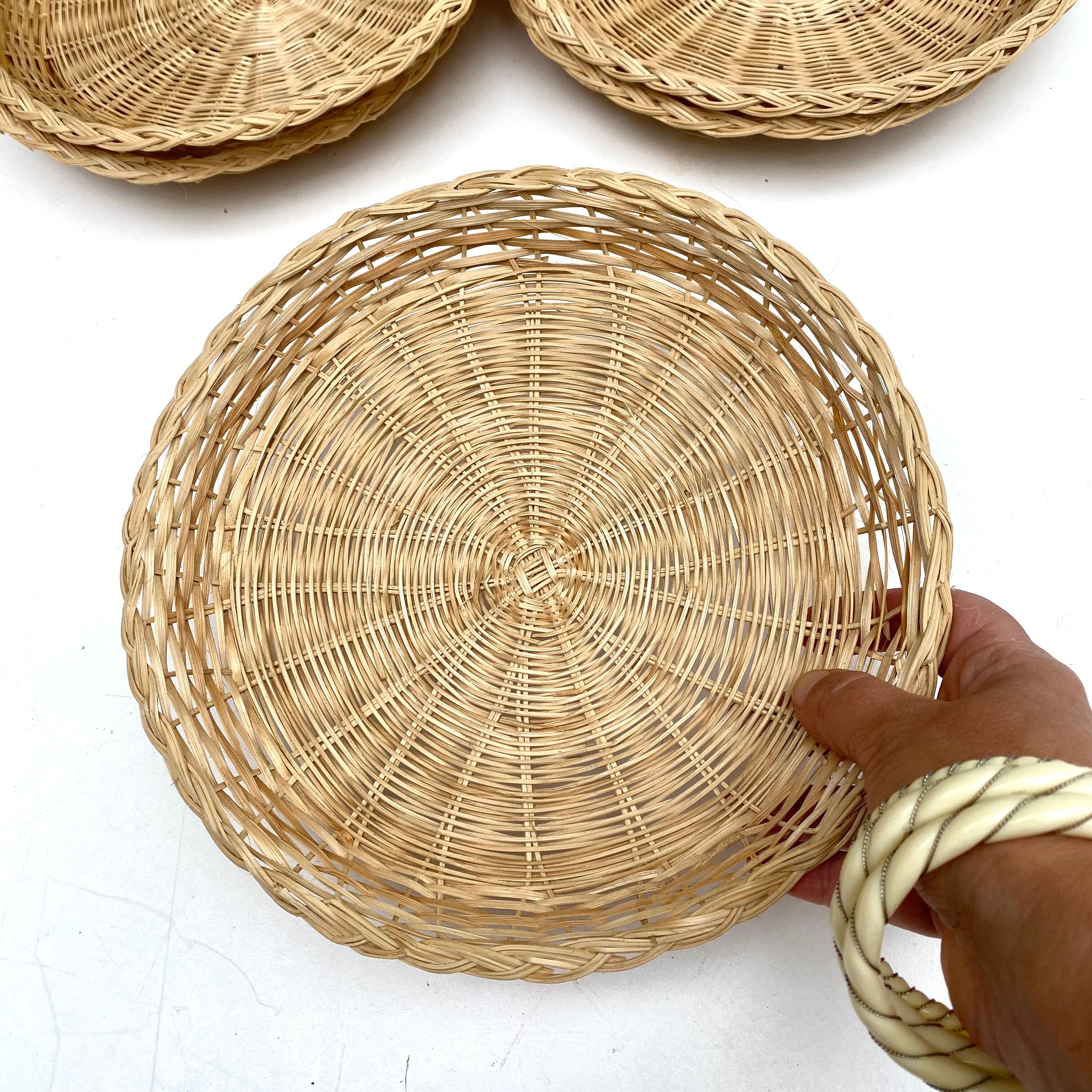 Braided round panières
