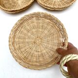 Braided round panières