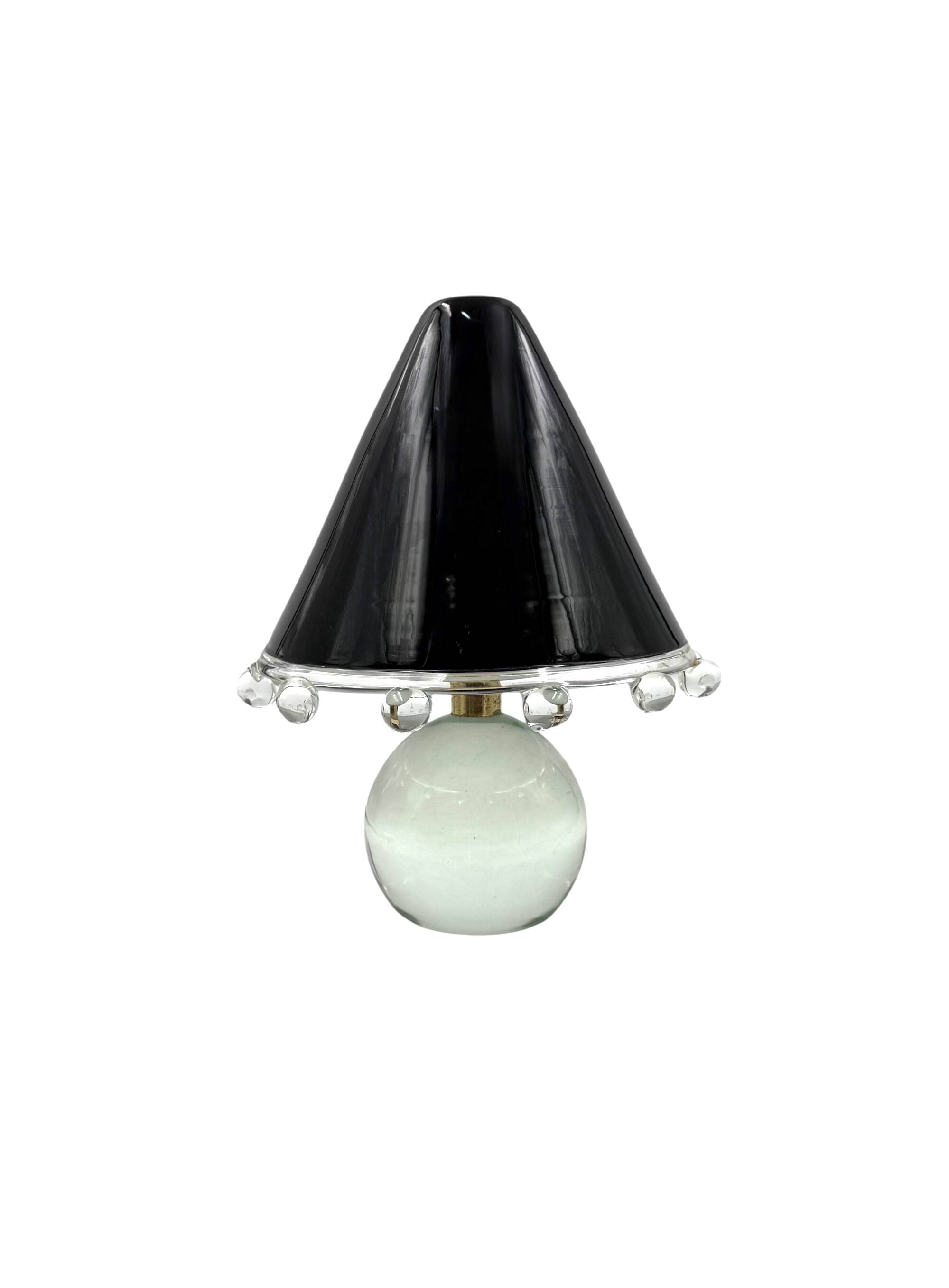 Murano Glass Table Lamp mod. Budur, Roberto Pamio, Leucos Italy, 1970s