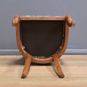Gondola Chair in Cherry and Speckled Maple, Charles X Style – Mid-20th Century