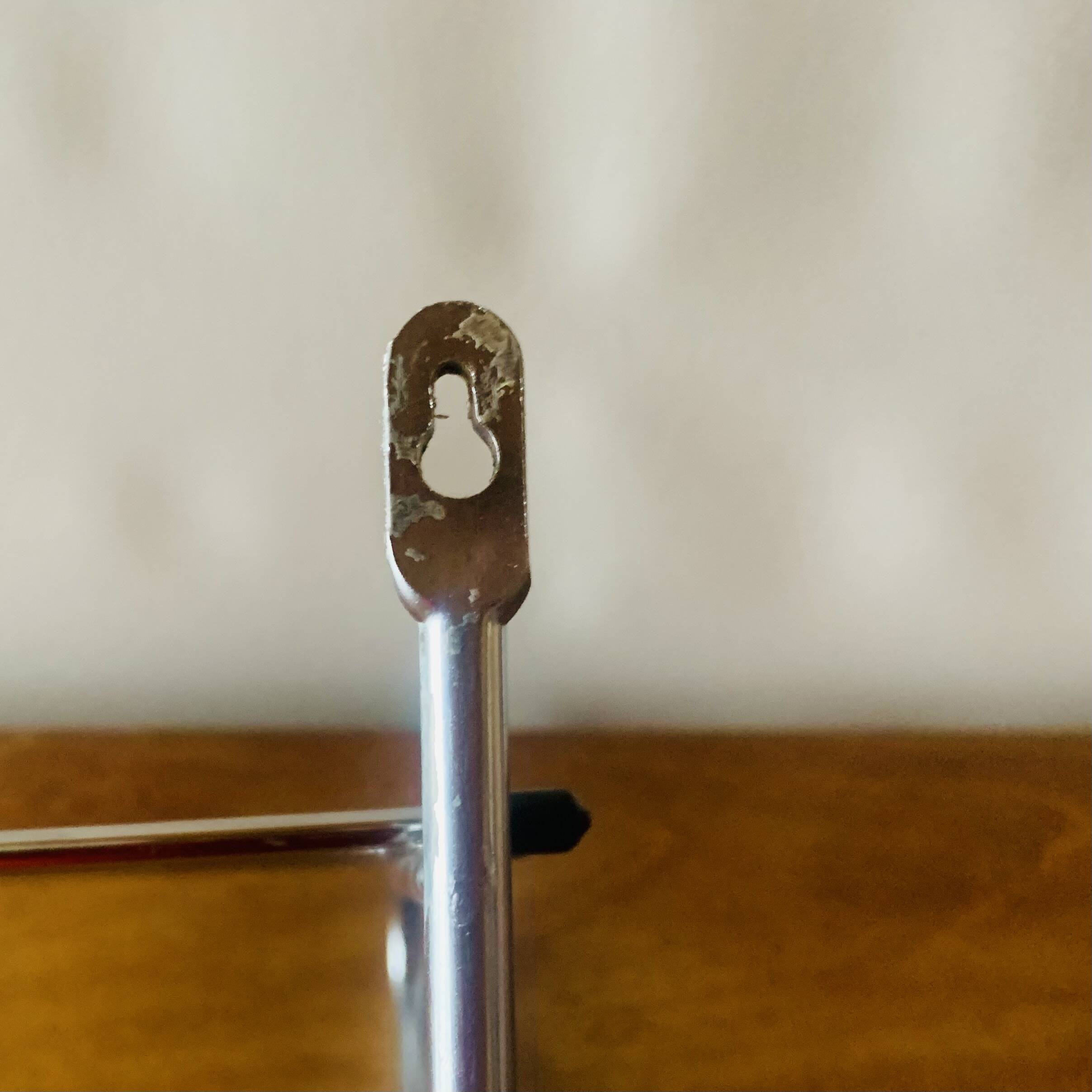 Vintage steel wall coat rack - 6 hooks