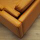 Orange leather sofa, Danish design, 1970s, production: Denmark