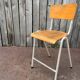 Vintage stackable high stool in beech and metal, 1960s