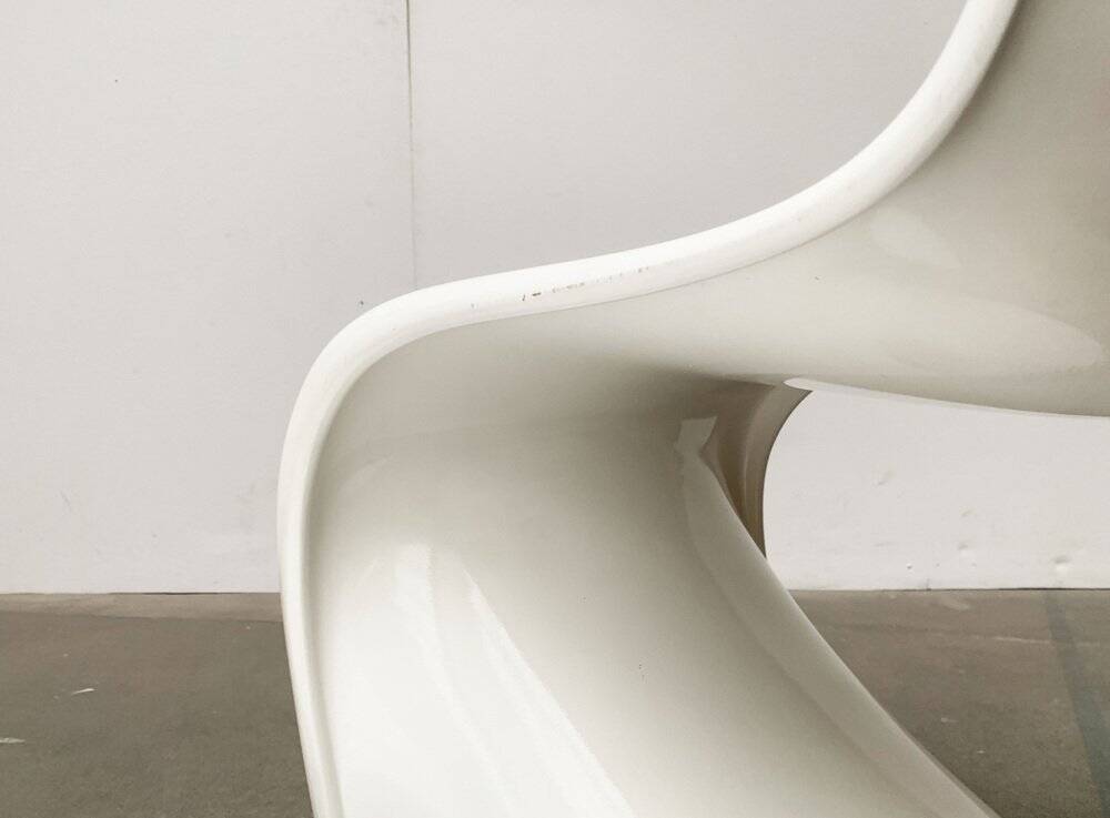 Panton side chairs from the mid-century by Verner Panton for Herman Miller, 1960s.