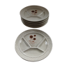 6 compartmented plates in Sarreguemines stoneware “Chardons”