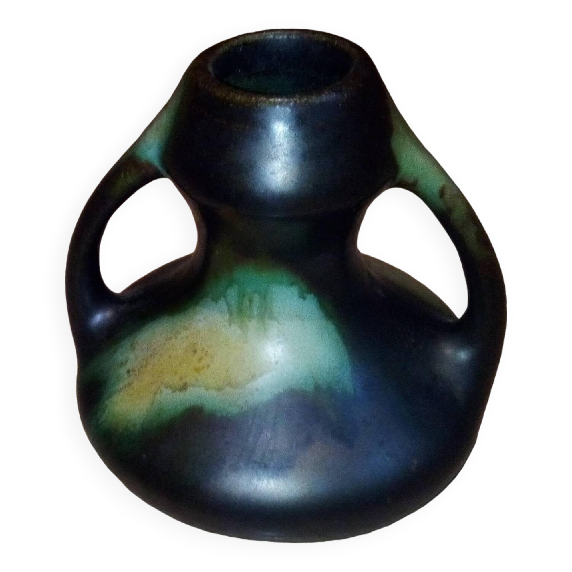 petit vase en grès marque airain
