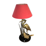 Bronze heron lamp