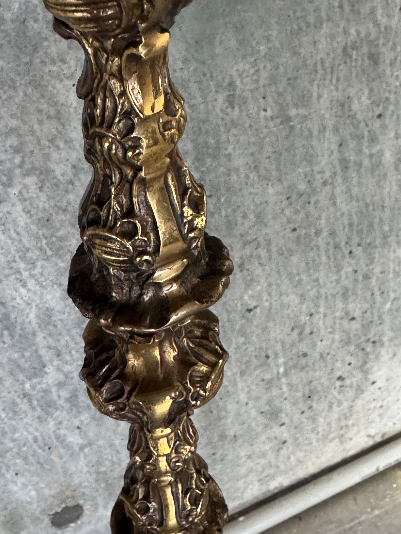 Vintage Boroque Style Brass Floor Lamp