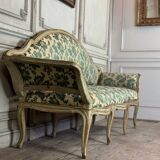 Painted and gilded wooden bench, Venice, 18th century