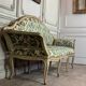 Painted and gilded wooden bench, Venice, 18th century