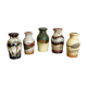 Set of Five Vintage Pottery Fat Lava Vases Made by Scheurich, Germany, 1970s