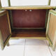 Bamboo shelf & green rattan