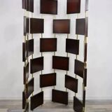Vintage screen in wood and brass