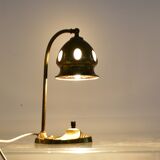 Brass Glass Vintage Table Lamp Style Vienna Secession, 1930s, Austria