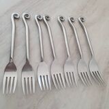 Twisted metal forks / spiral cutlery / twist