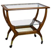 Vintage Coffee Table with Glass Top, 1990s