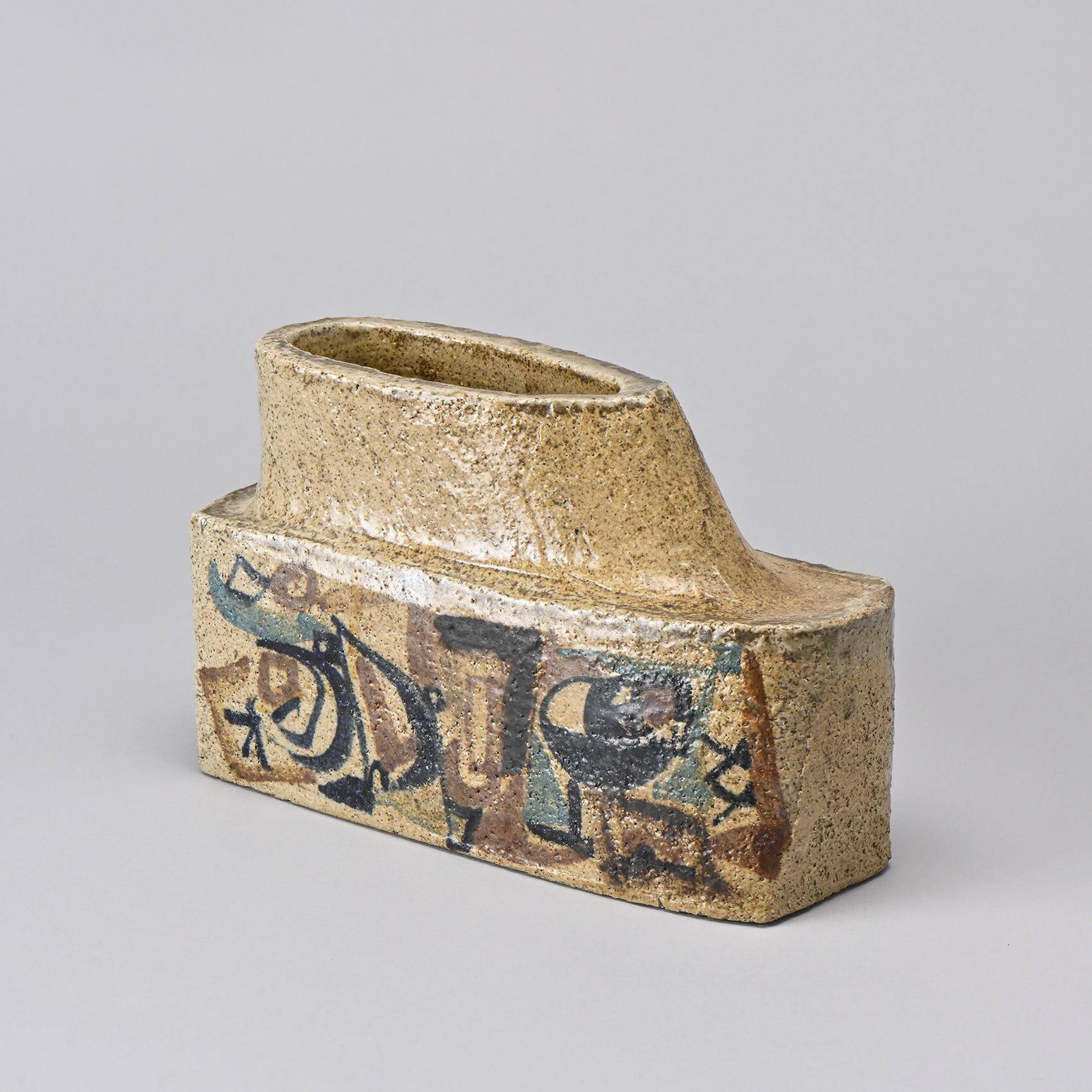 Fireclay vase by Les Argonautes, France 1960