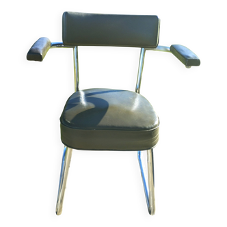 1950 tubular steel office armchair