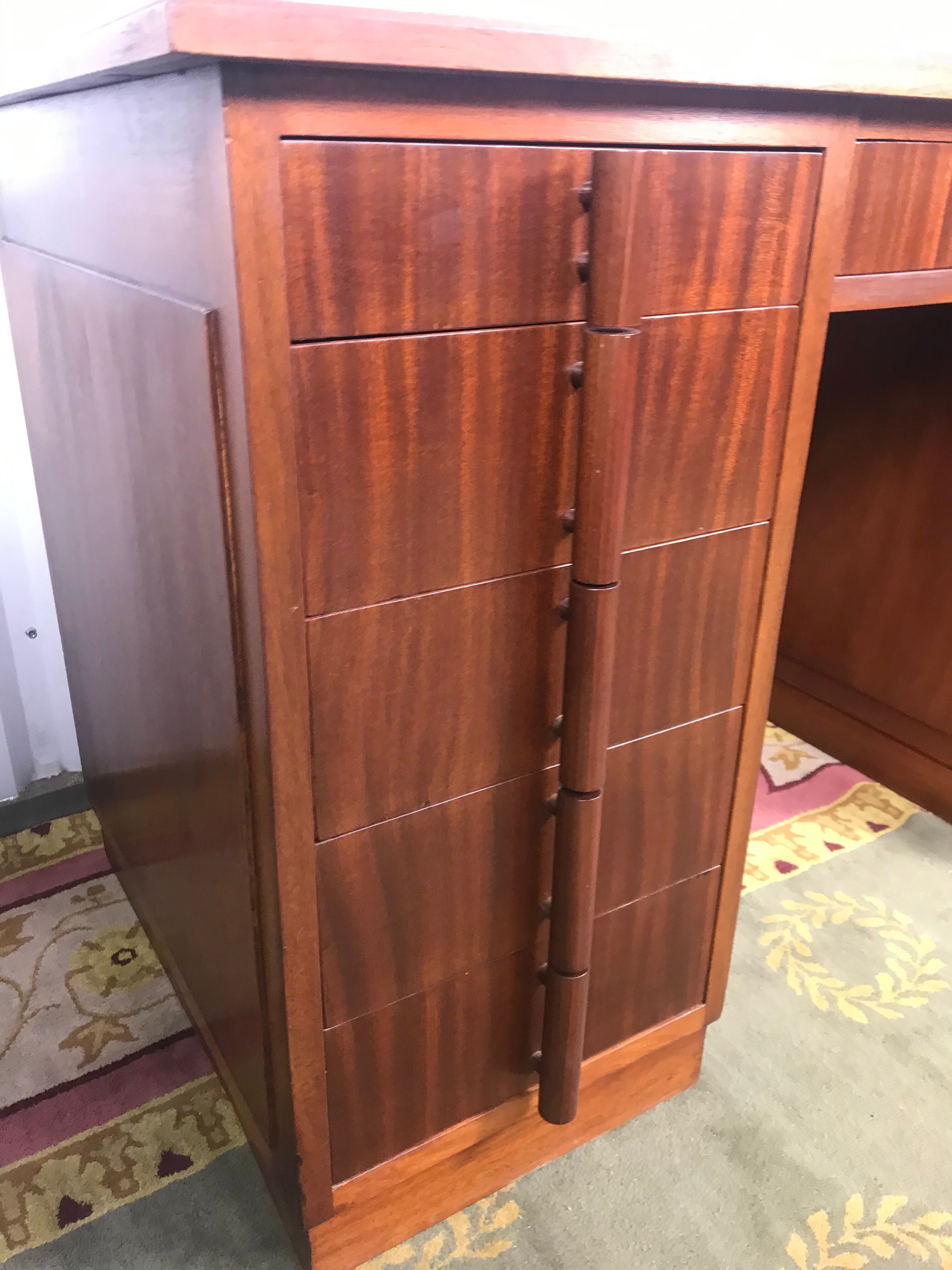 Restored Mahogany Art Deco desk