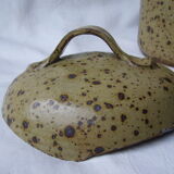 70s ceramic covered pot