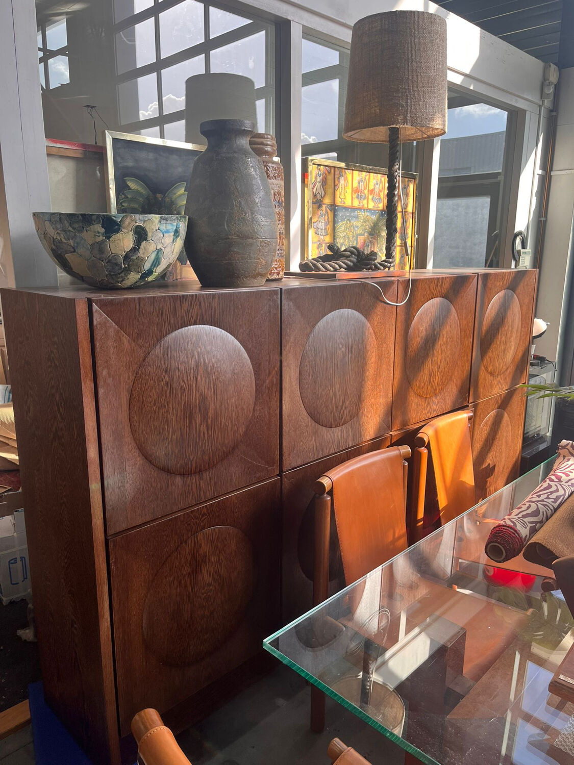 Vintage brutalist sideboard 1970s