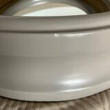 Round mirror with two-tone grey and gold pattern, FRETTE at Home